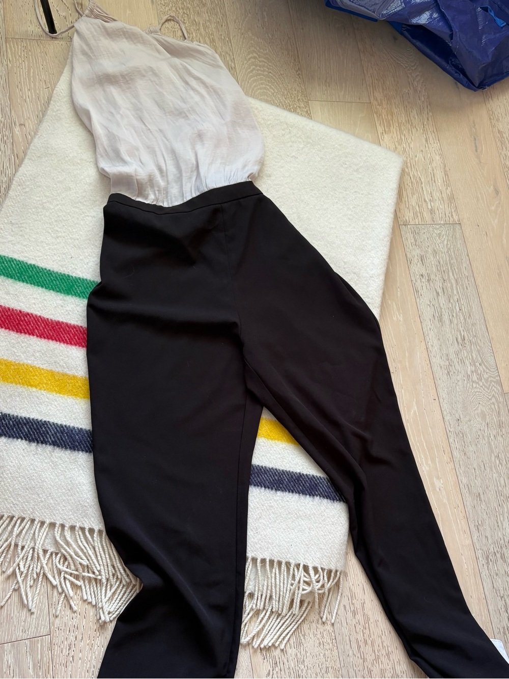 Dynamite Black Skinny High-Rise Stretch jumpsuit with open back